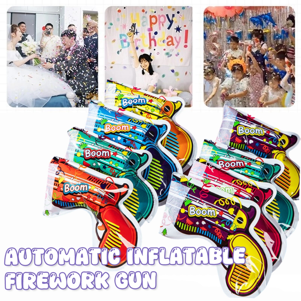 Balon Pistol Confetti / pistol confetti / Konfetti Party Popper -  Dekorasi Pesta Ulang Tahun
