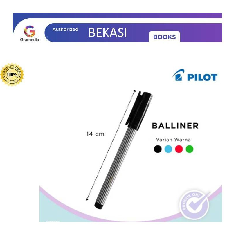 

Gramedia Bekasi=Pilot - Pulpen Balliner BL-5M Warna Hitam