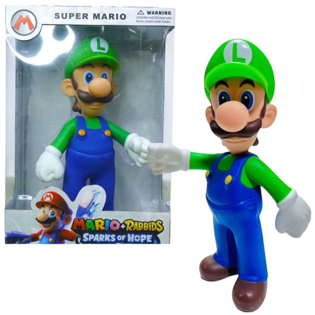 Action Figure Anime Luigi Super Mario Bros Rabbids Sparks Of Hope Besar Collection Mainan Anak