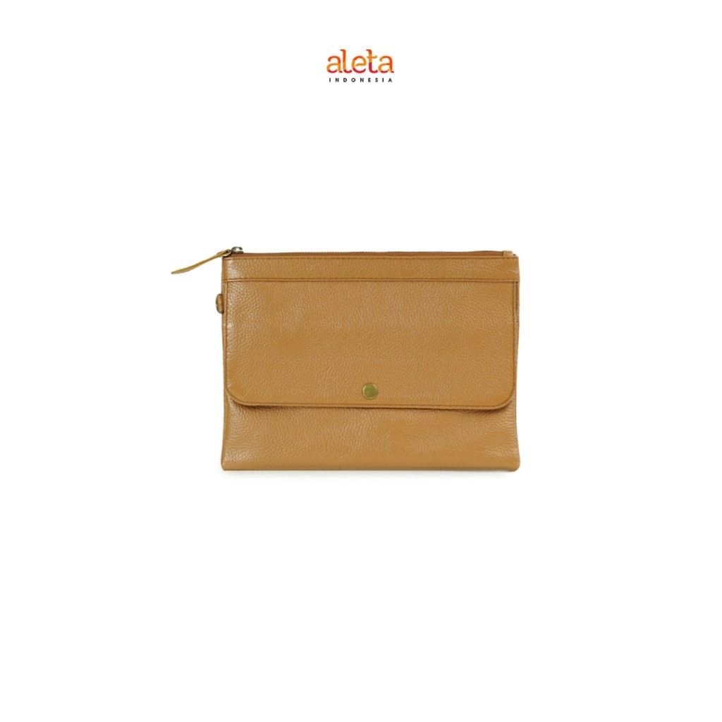 Aleta Indonesia - Terra Clutch Pria Kulit Asli - Free Grafir Nama