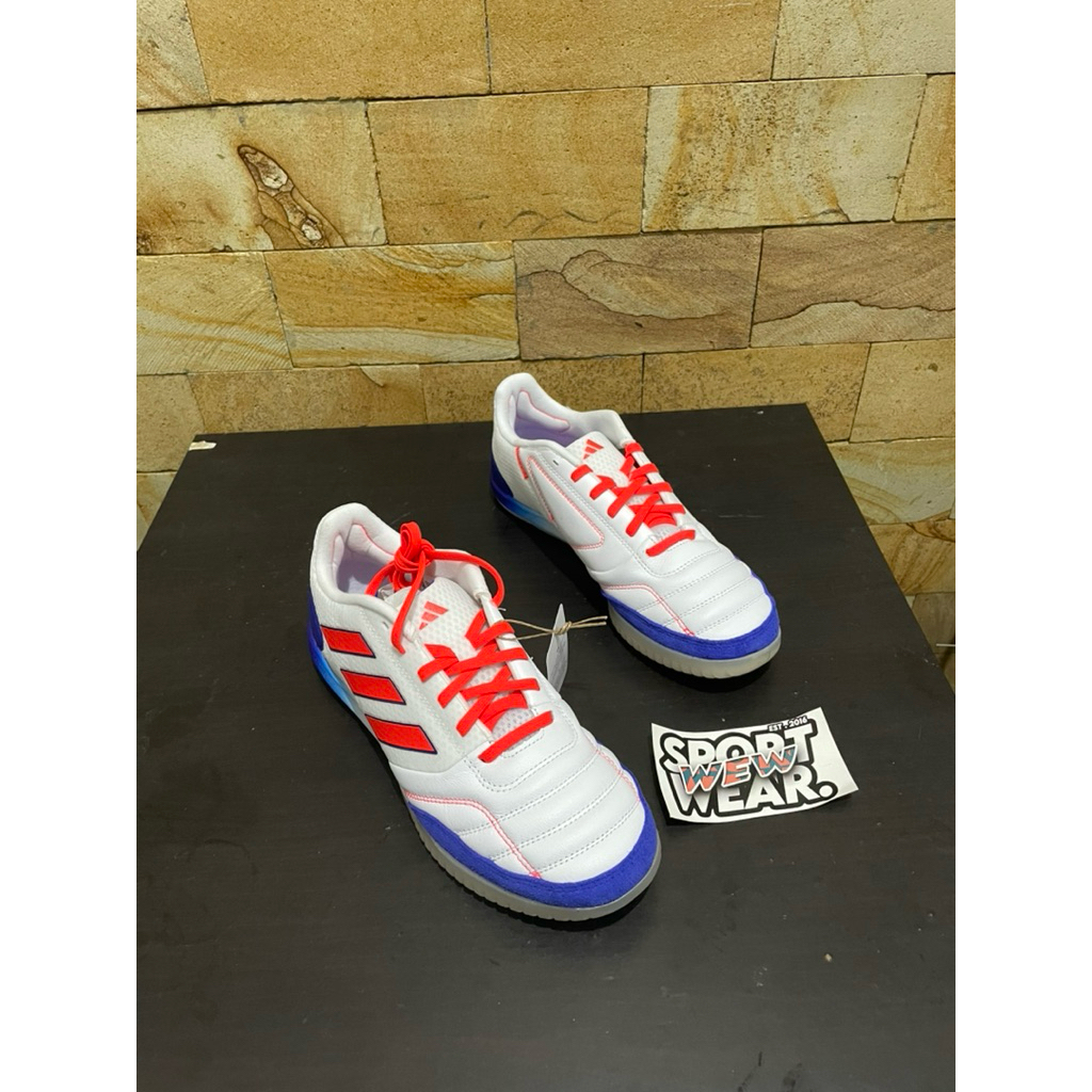 Sepatu Futsal Adidas Top Sala Competition IN White Blue Red BNIB IG8763