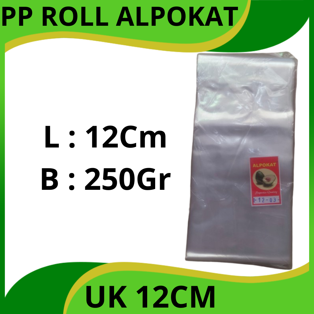 [ allcheap ] TERMURAH 250gr PP ROLL 12CM PLASTIK PP ROL MURAH PANJANG ALPOKAT