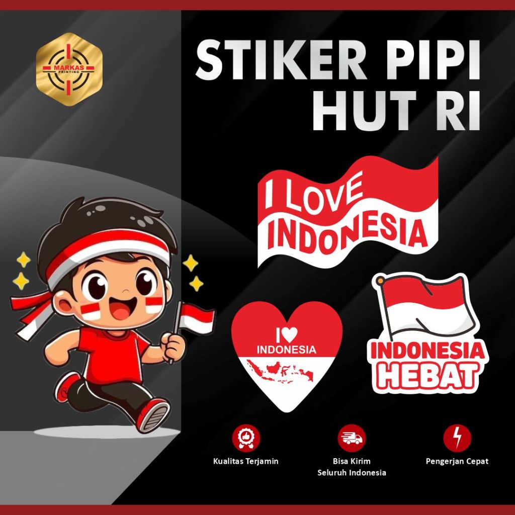 

Stiker HUT RI untuk tempelan pipi