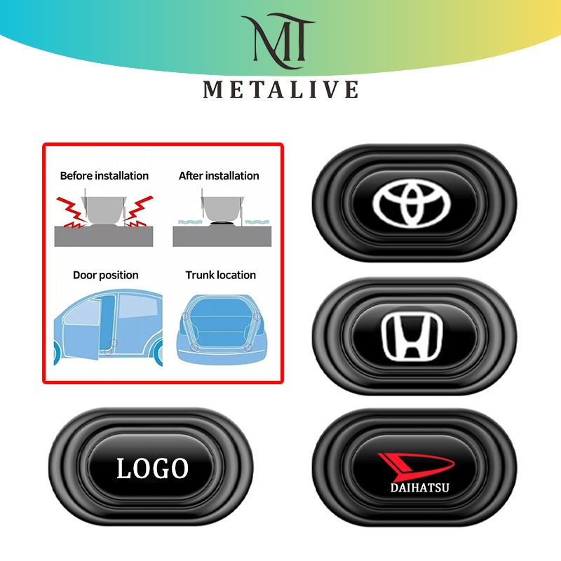 METALIVE Menebal Karet Peredam Pintu Mobil Bantalan Peredam Karet Pintu Mobil Gasket Peredam Kejut P