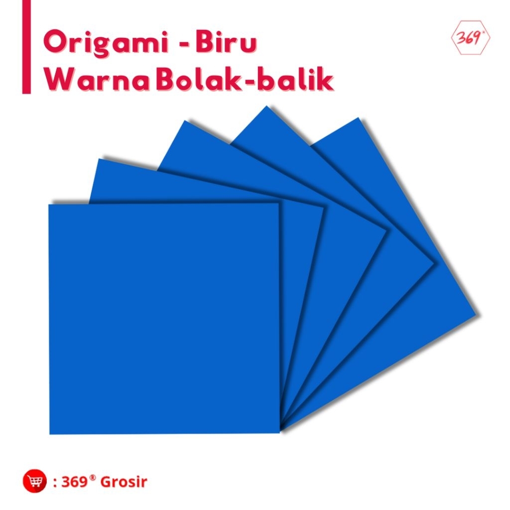 

369 - Origami / Kertas Lipat Warna Biru Blue