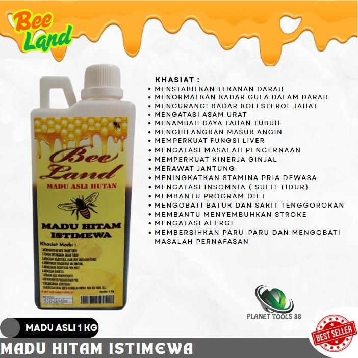 

MADU HITAM ISTIMEWA 1000g BEE LAND 100% ASLI MADU 1kg-PT
