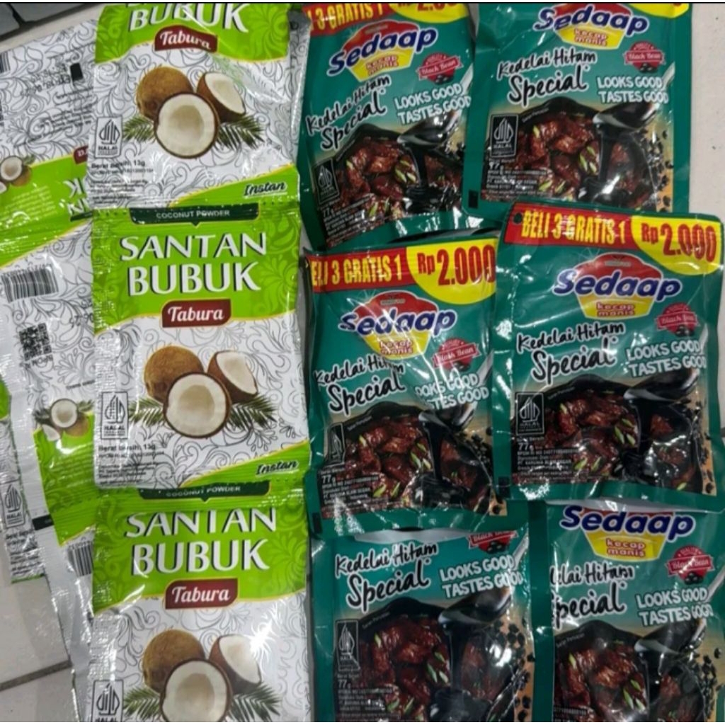 

PAKET HEMAT KECAP SEDAP 6+1PCS DAN SANTAN BUBUK 10PCS