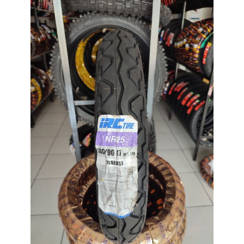 BAN TUBLESS IRC NR25 100/90-17 UNTUK MEGAPRO NEW VERZA