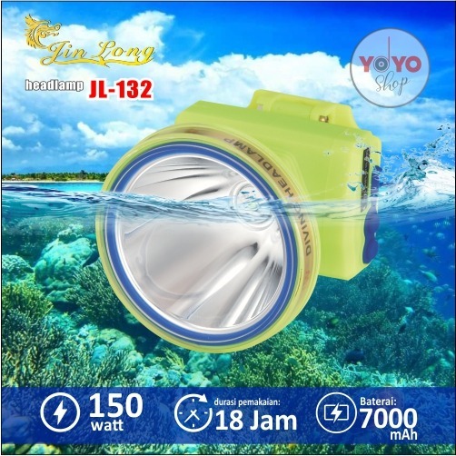 SENTER KEPALA WATERPROOF TAHAN AIR BATERAI TAHAN LAMA JINLONG JL-132