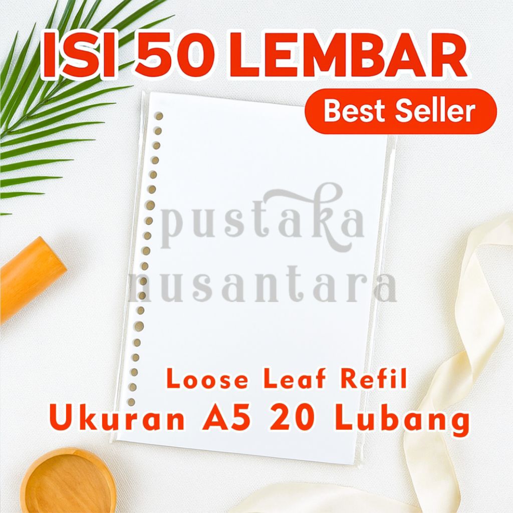 

Notebook Refill 50 lembar/ Kertas Isi Ulang / Loose Leaf A5 Kertas File Isi Binder A5 Isi 50 Lembar