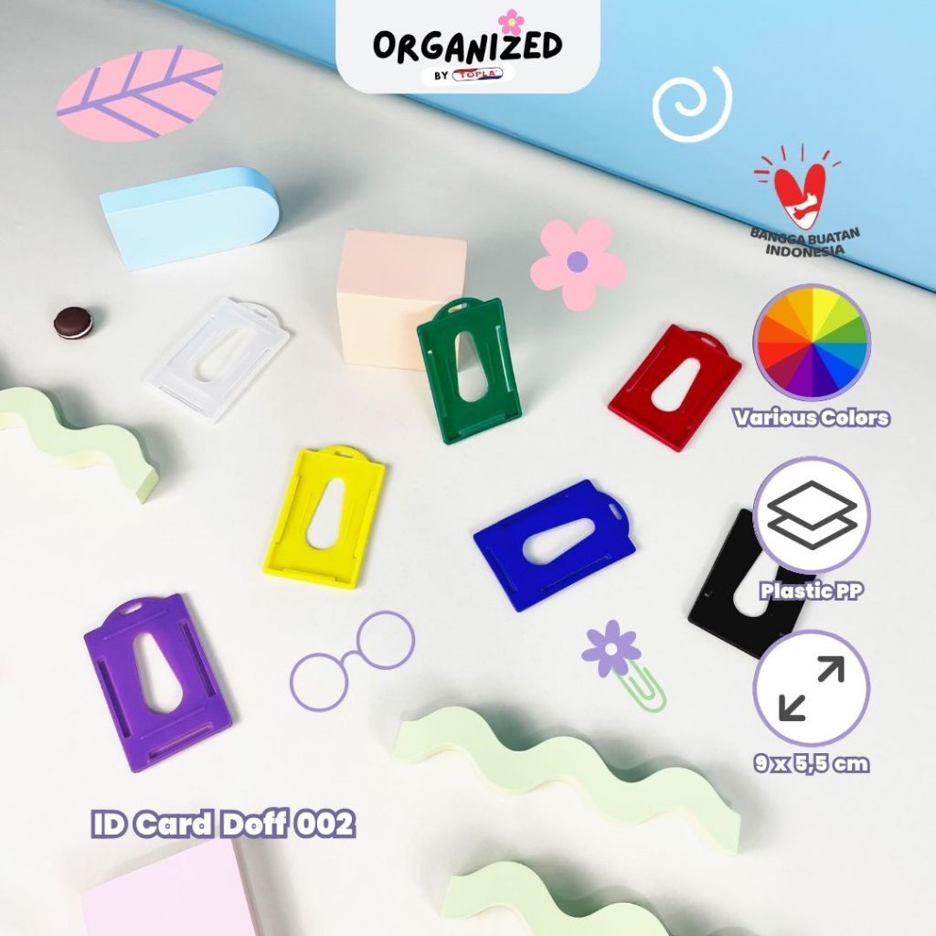 

Topla Id Card doff 002 / tempat kartu nama identitas lanyard/ tempat kartu tanda pengenal
