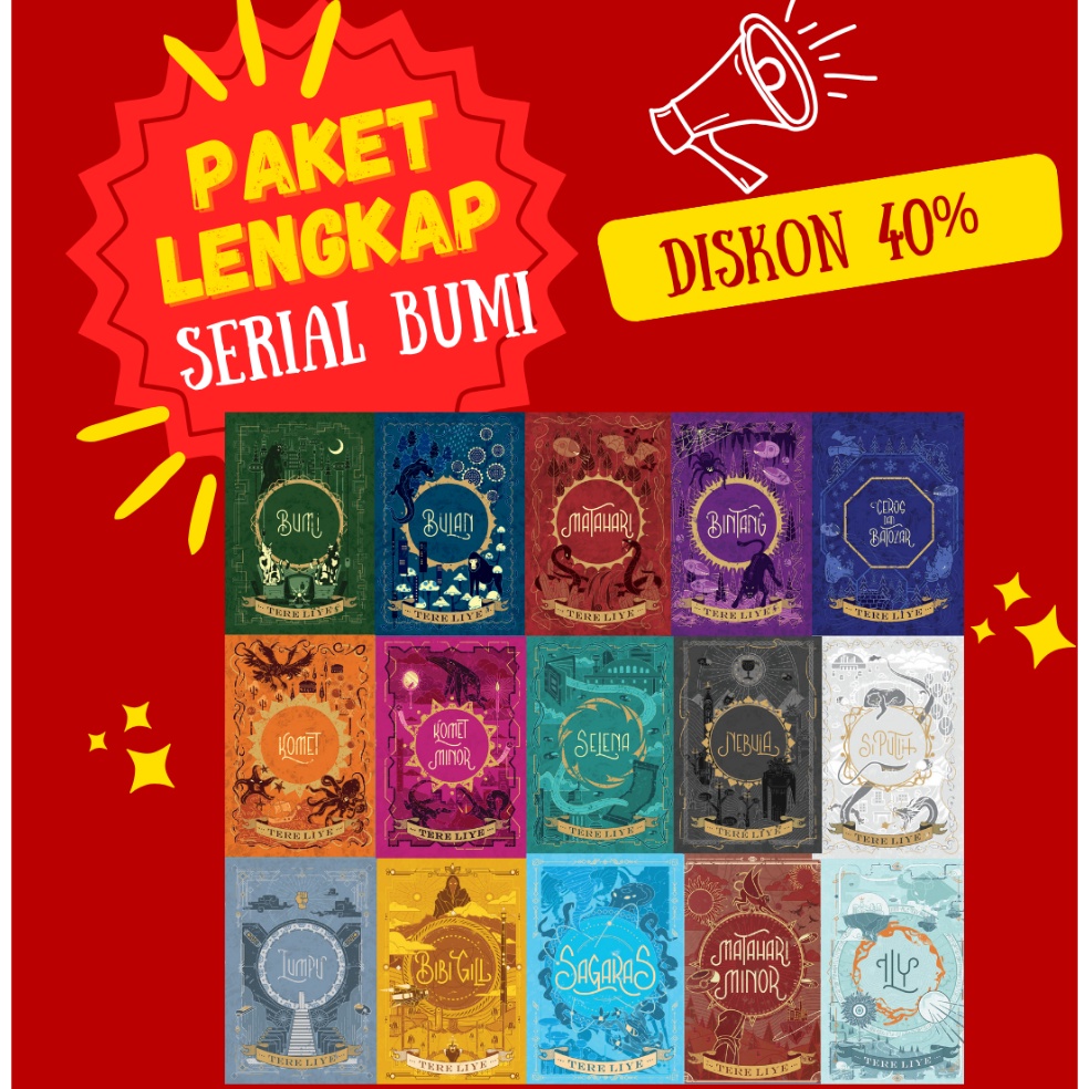 KODE Q29J Tere Liye  Paket 15 Buku SERIAL BUMI sd Buku ILY
