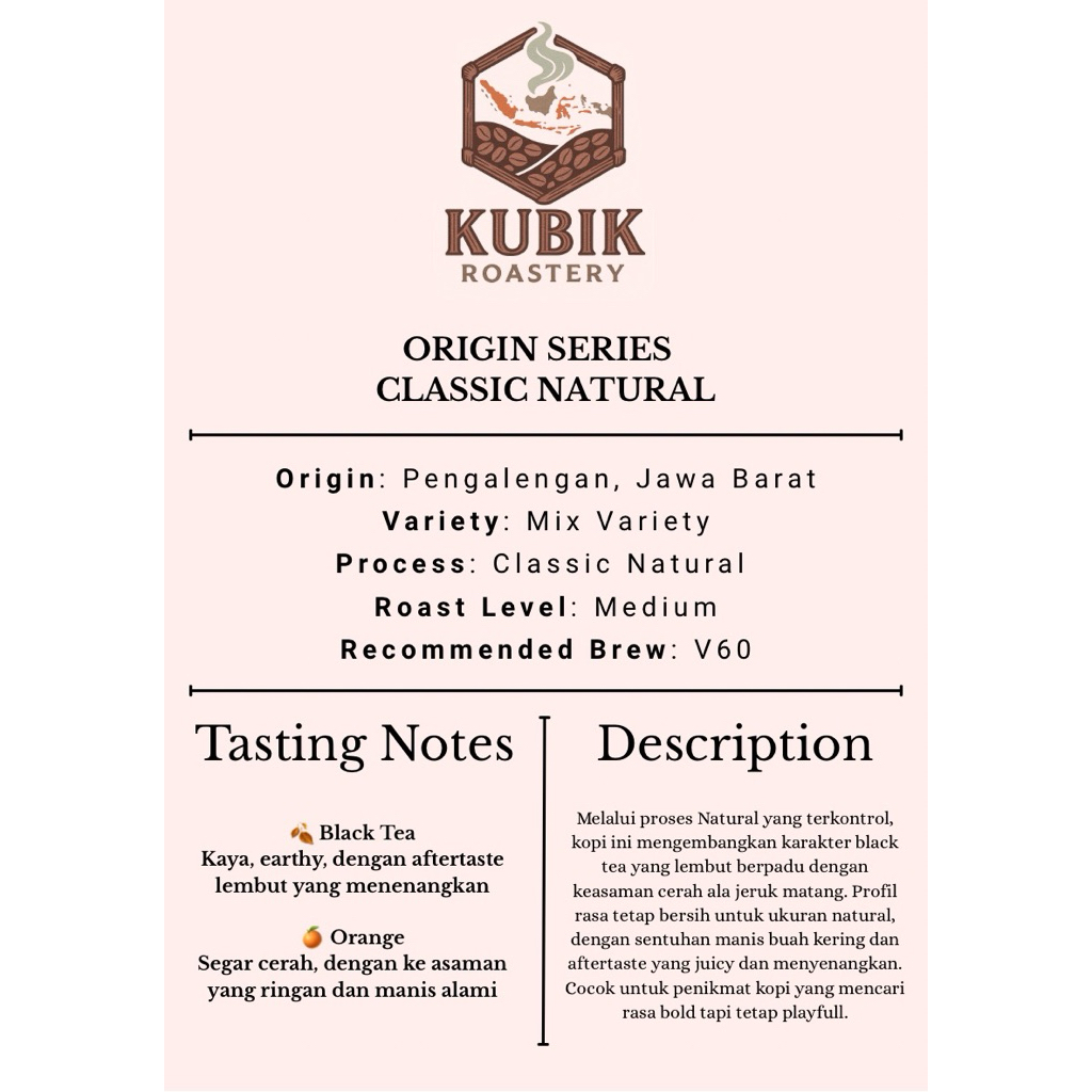 

Biji kopi arabika pengalengan natural klasik 200gr