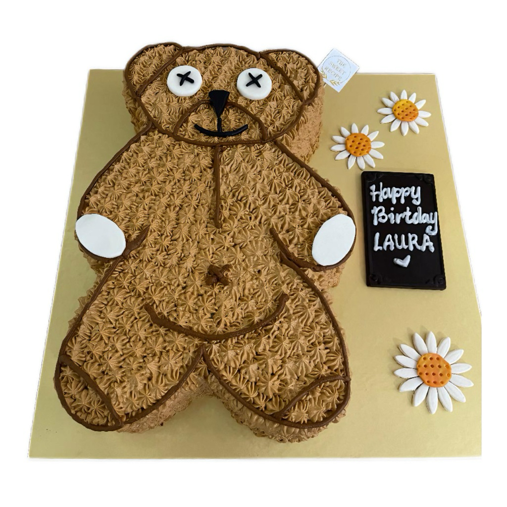 

Bear With Flower Cake
