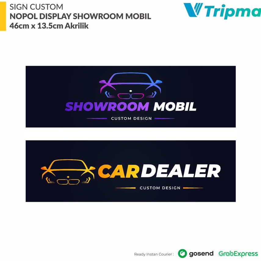 

KODE L67C Sign Custom Nopol Showroom Akrilik 46cm x 135cm