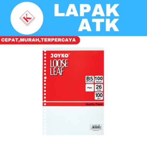 

Loose Leaf Joyko B5 isi 100 lembar / Isi Refill Kertas File +