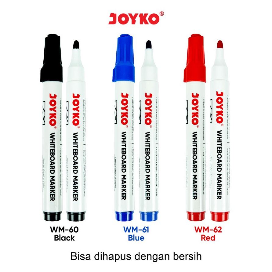 

KODE E74S Spidol Papan Tulis Whiteboard Marker Joyko 12pc