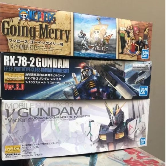 Mg big size going merry Mg Gundam Rx 78 ver.3 Mg Gundam nu ver.ka