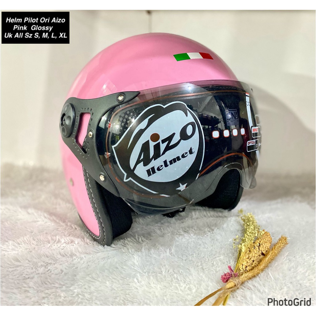 HELM PILOT ITALY AIZO ORIGINAL ✨FREE SARUNG, PACKING, BUBBLE WRAP & KARDUS✨