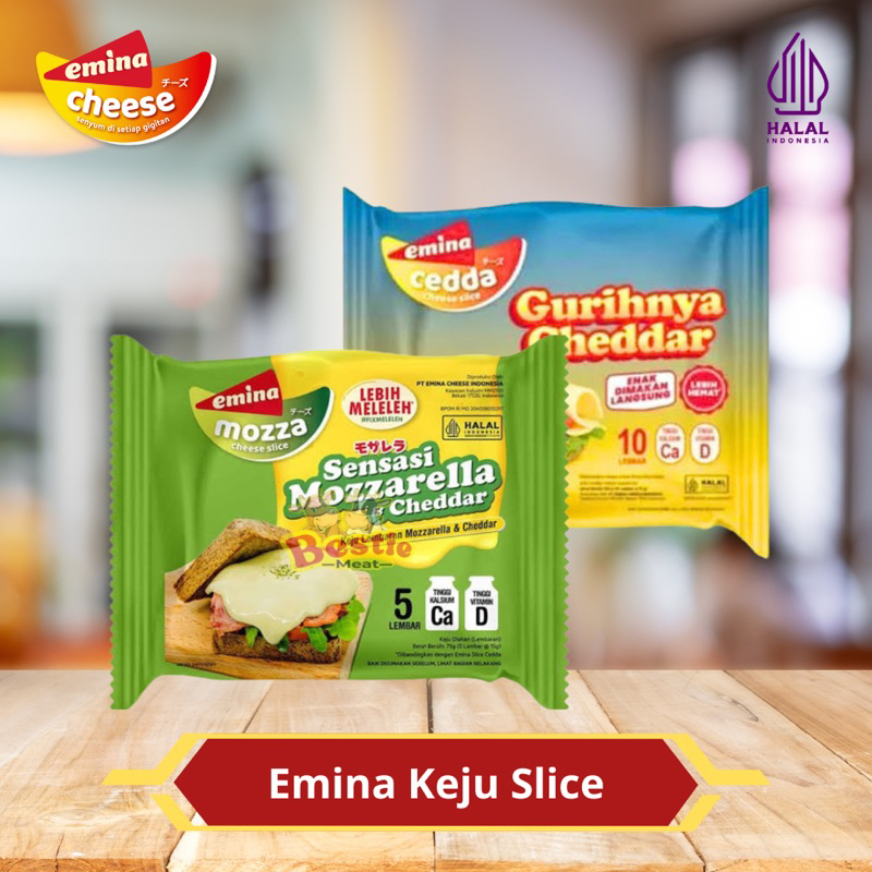 

Keju Emina Mozarella Slice Lembaran isi 5pcs 75gr