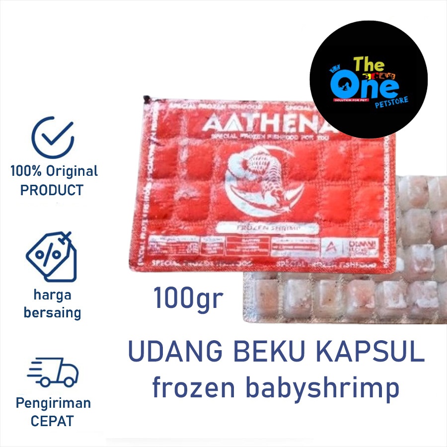 Pakan Ikan Predator Udang Rebon Beku Kapsul Aathena Pakan Ikan Predator FROZEN SHRIMP Capsul ATHENA 