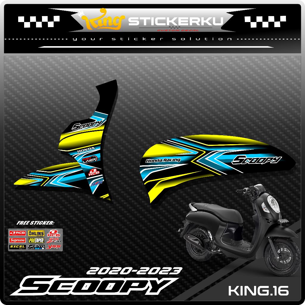 (COD) Stiker Scoopy New 2020-2023 Decal Striping Standar Scoopy New Premium Racing. KS.016