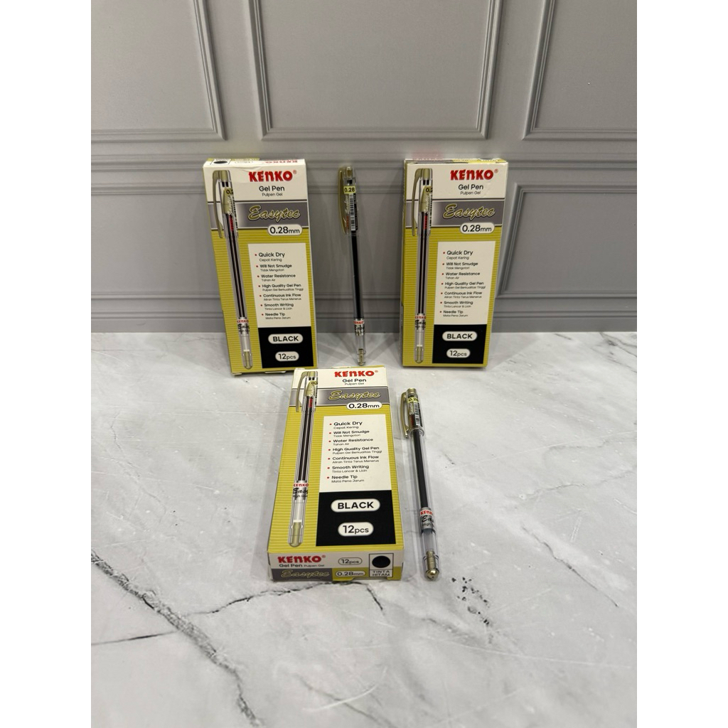 

PULPEN KENKO EASYTEC GEL 0.28MM ISI 12PCS/KOTAK