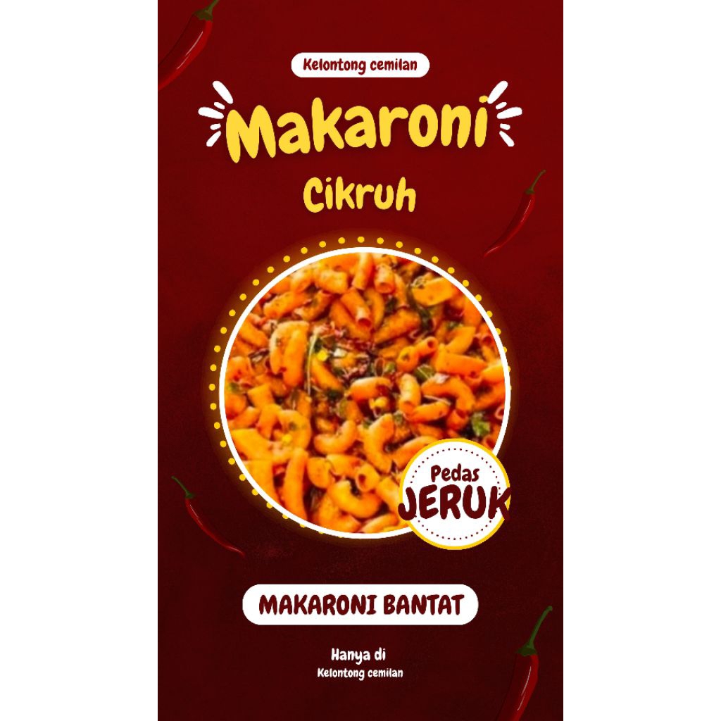

Makaroni Bantat Cikruh Pedas Daun Jeruk ukuran ukuran 250 gram