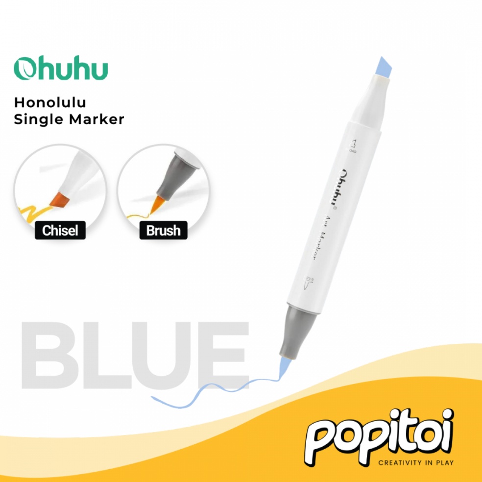 

KODE L39T OHUHU SINGLE Honolulu Brush Chisel BLUE VIOLET SERIES 361 Colors Refill Marker Satuan