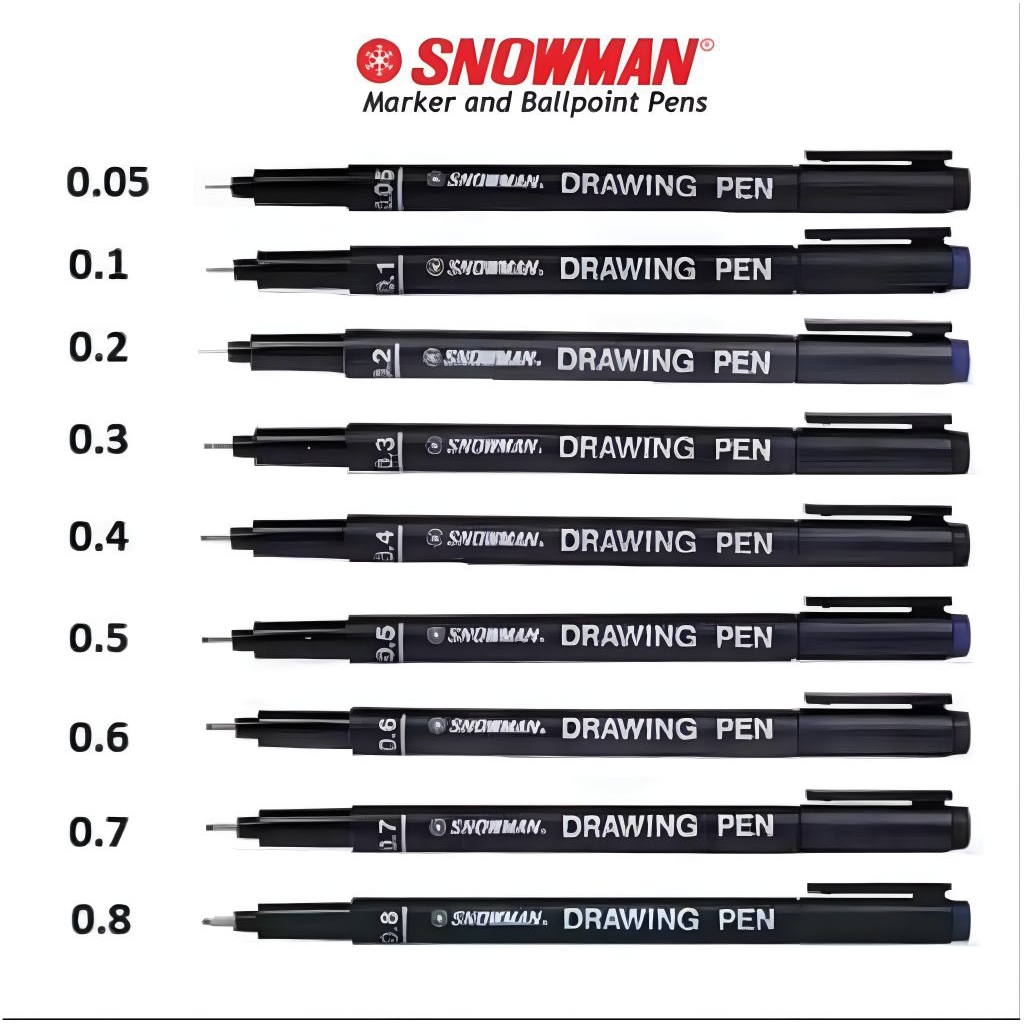 

Snowman Drawing Pen / Pulpen 0.05mm - 1.0mm.
