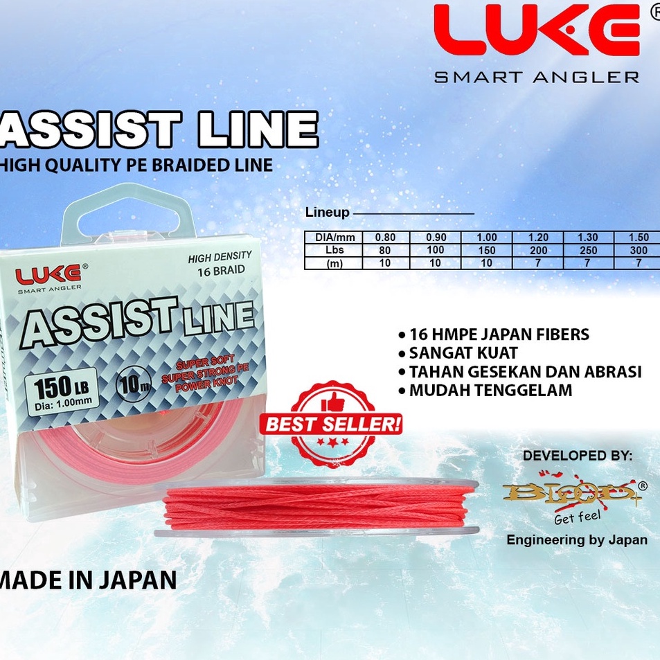 Cod  SENAR TALI PANCING KEVLAR LUKE ASSIT LINE MERAH