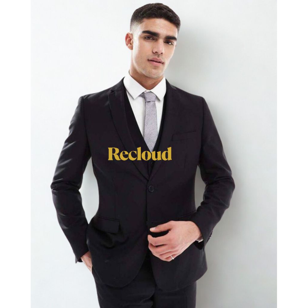 RECLOUD - Jas Pria Formal Slim Fit Hitam