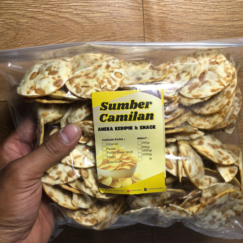

Krupuk Tempe Sagu Original Kemasan 250Grm By sumbercamilan2