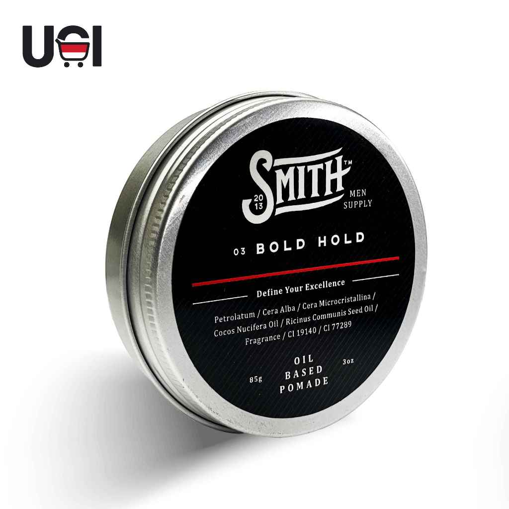 SMITH - Bold Hold Oil Based Hair Pomade 85gr | Smith Pomed Rambut Pria | Pomade Rambut Oil | Minyak 