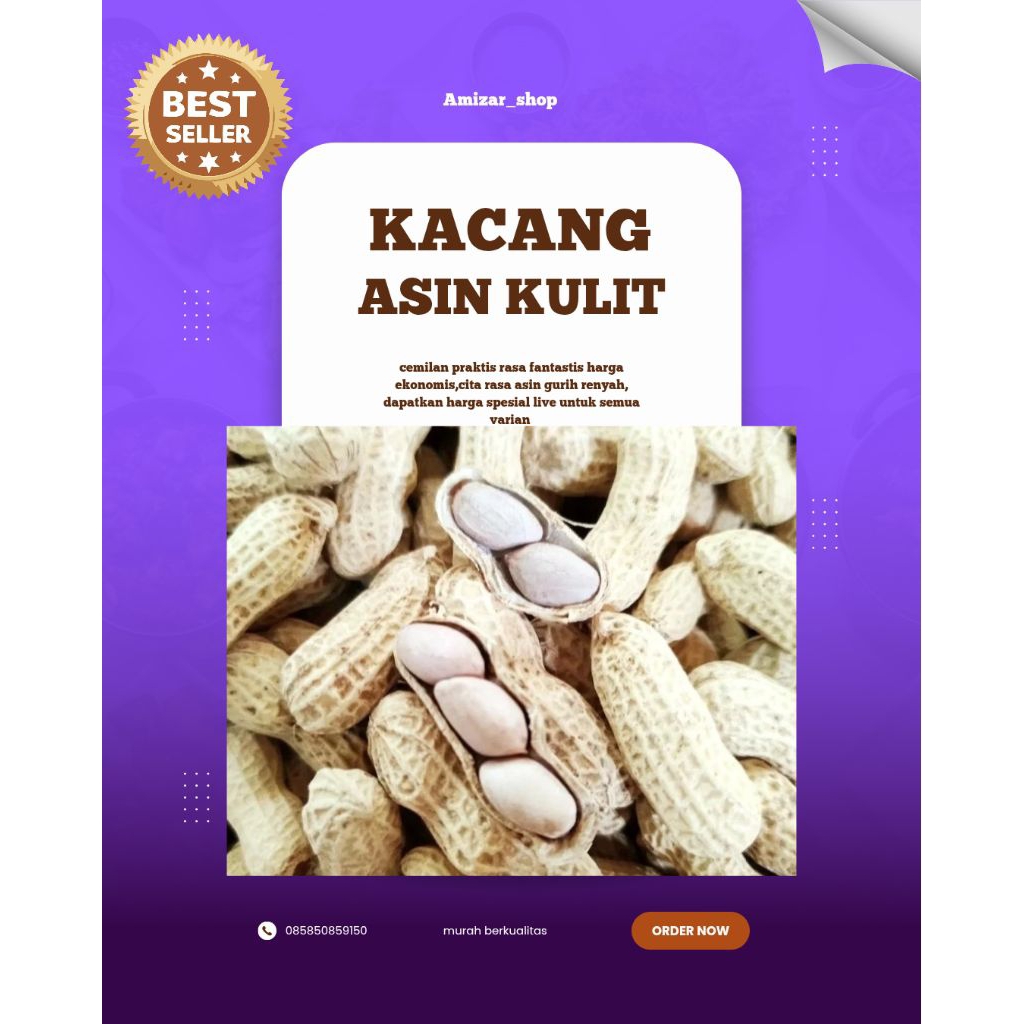 

kacang asin kulit SBM camilan Snack kiloan
