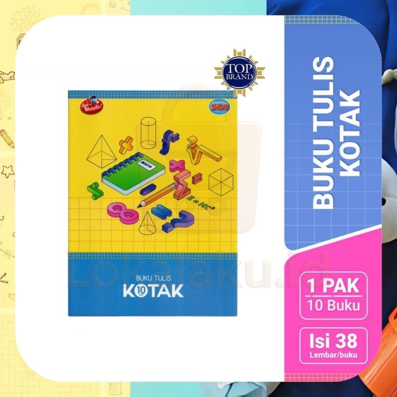 

Buku Tulis SIDU Kotak Halus 38 Lembar [] Grosir 1 Pack 10 Buku Anak Sekolah SD