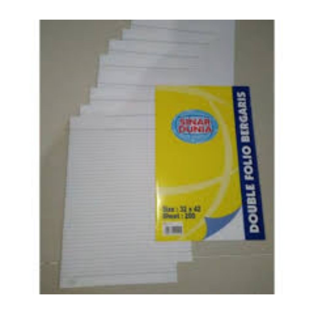 

Kertas Folio Bergaris isi 10 Lembar