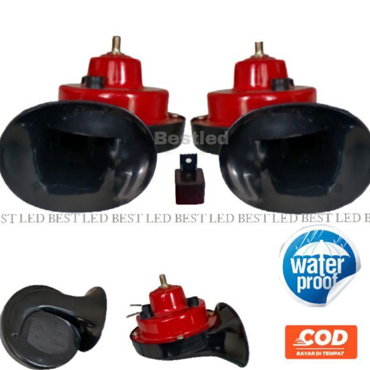 Klakson Keong Mobil Motor Truk Denso Scania Waterproof 12 Volt 24 Volt