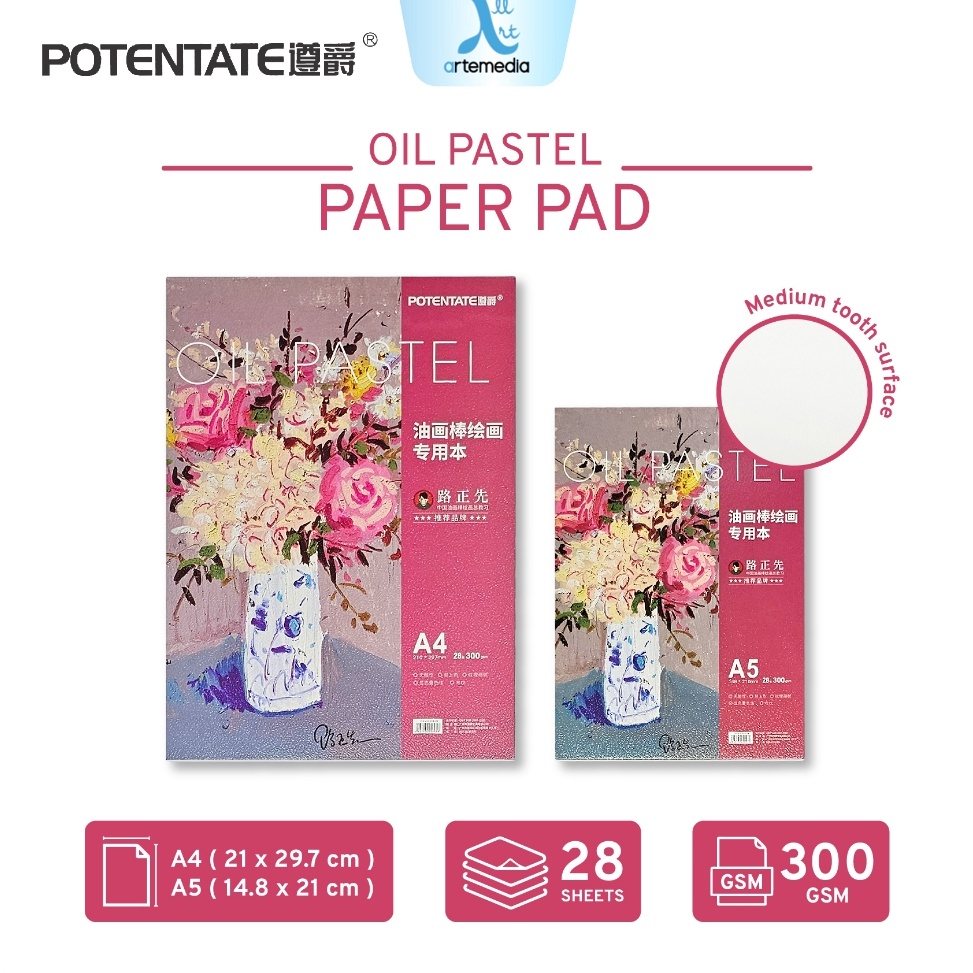 

KODE P64W Potentate Oil Pastel Paper Sketch Pad Kertas Gambar