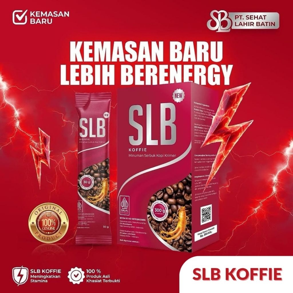 

New Koffie SLB Kopi Original 1 Box Isi 10 Sachet Minuman Serbuk Kopi dengan Krimer Untuk Stamina dan Energi
