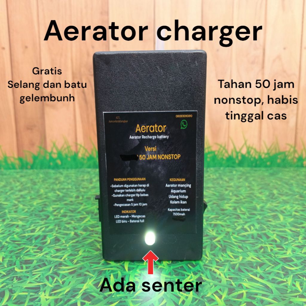 Aerator udang hidup mancing durasi 50 jam Airator Aerator charger Aerator baterai Aerator udang Aera
