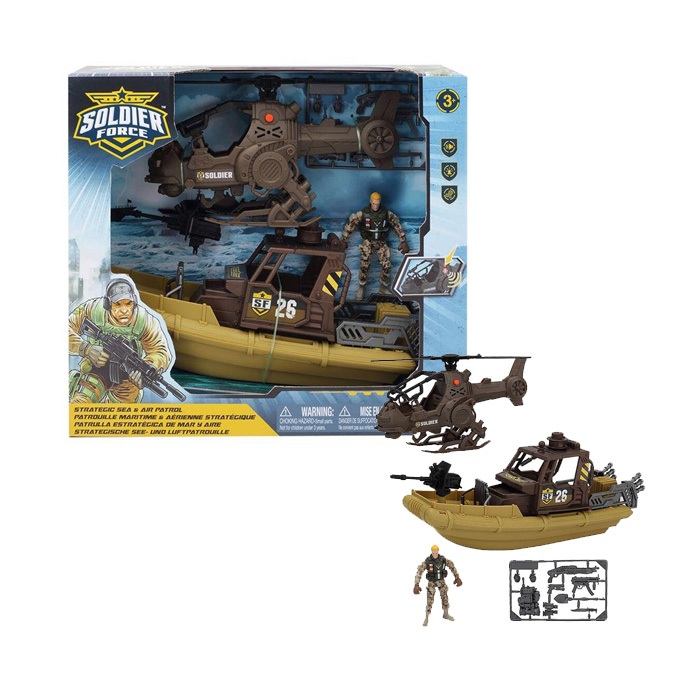 Play Set Mainan Figure Anak Chap Mei Set Soldier Force Sos Ocean Patrol