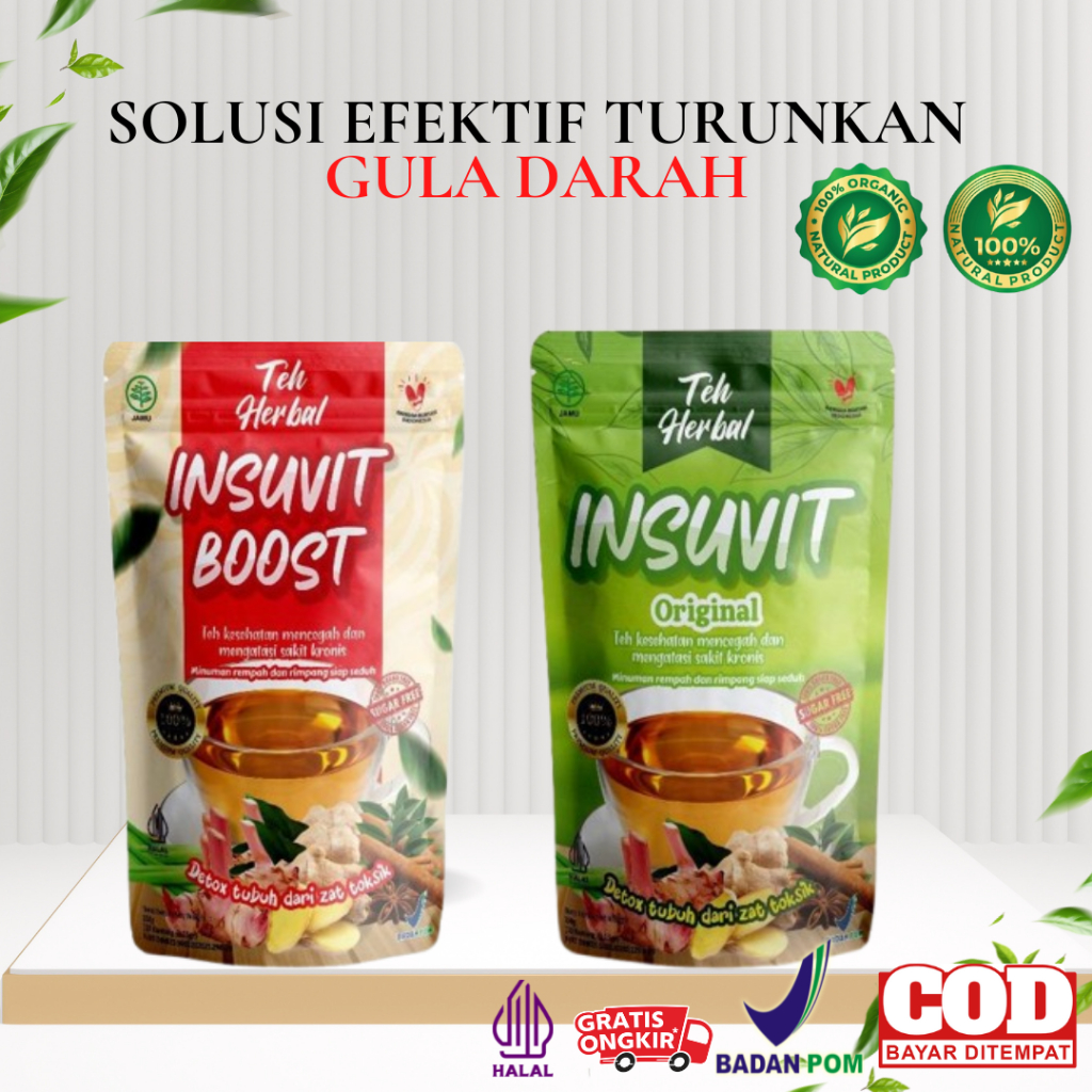 

TEH JSR HERBAL INSUVIT RIMPANG HERBAL DIABETES /KENCING MANIS ISI 30 KALI SEDUH