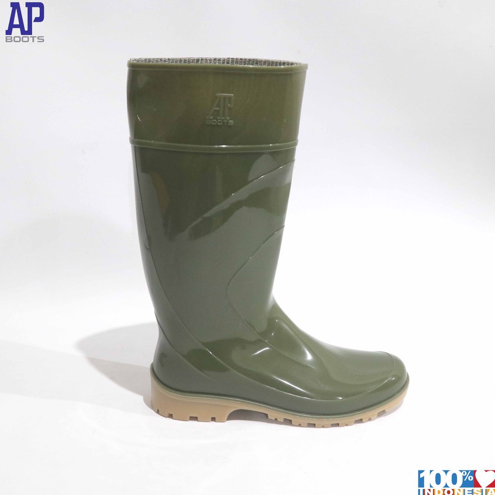 KODE L68H AP 211 GREEN 3639  SEPATU BOOT KARET CEWEK  AP BOOTS