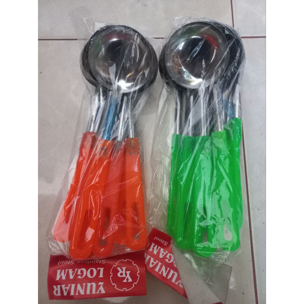 IRUS KECIL GAGANG PLASTIK/IRUS ANTI PANAS/IRUS STAINLESS/CENTONG SAYUR/IRUS SAYUR