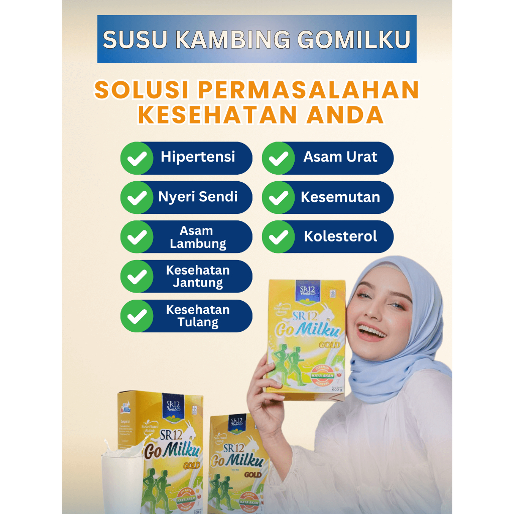 

GoMilku SR12 Susu Kambing Etawa Kualitas Premium Halal BPOM (Free sachet) Meningkatkan Kesehatan Tubuh & Tulang serta Menambah Nafsu Makan Anak