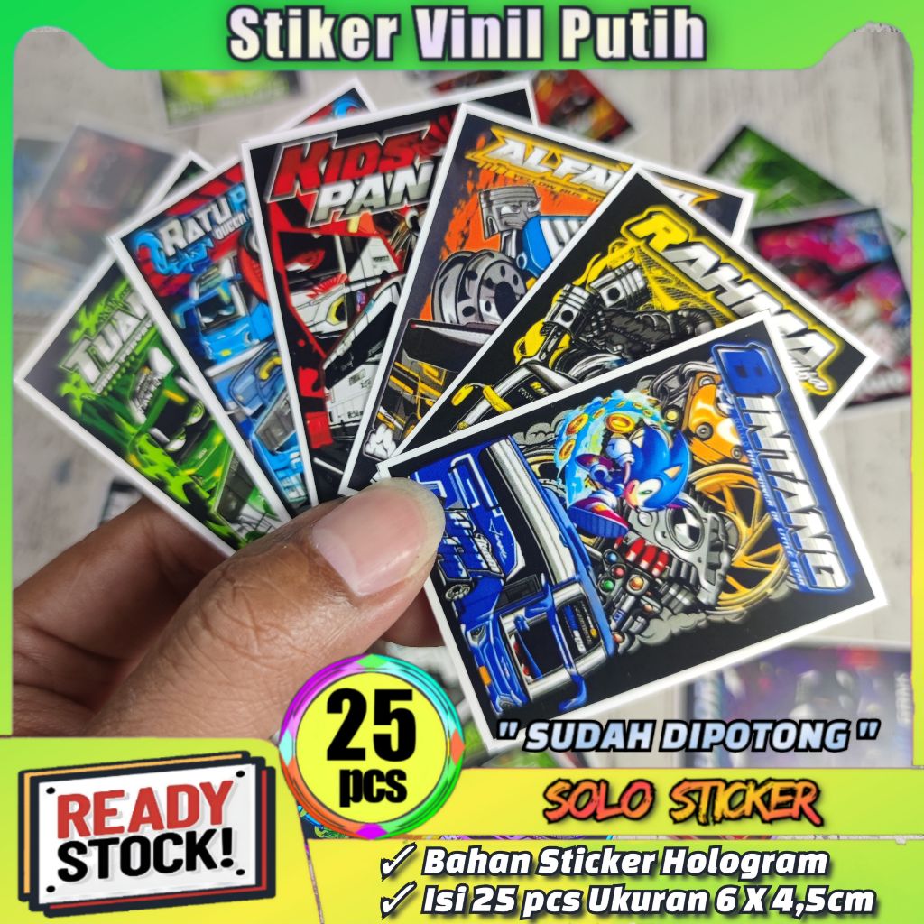

25 pcs Stiker Bus SUDAH DIPOTONG Waterprof Anti Air