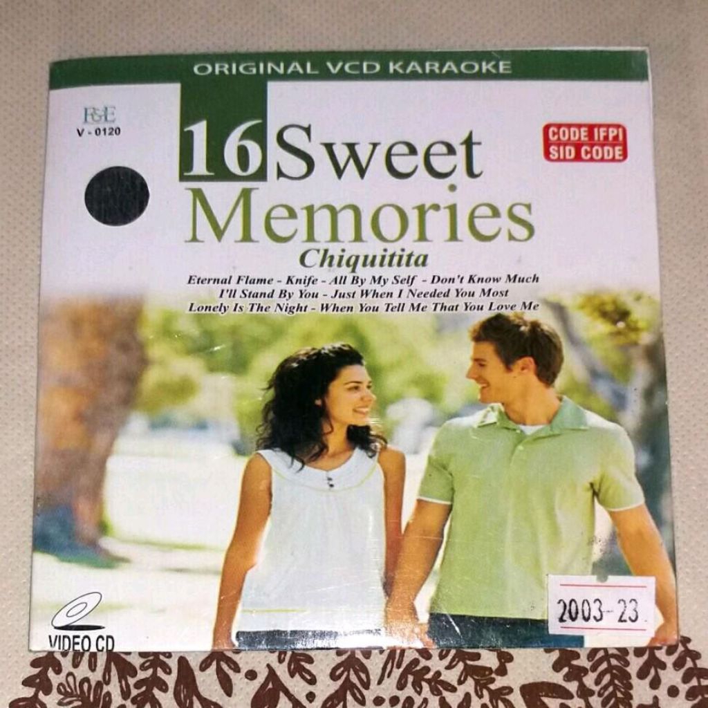 VCD 16 Sweet Memories . V CD ORIGINAL Karaoke ABBA THE BANGLES CELINE DION PRETENDERS ROCKWELL JASON
