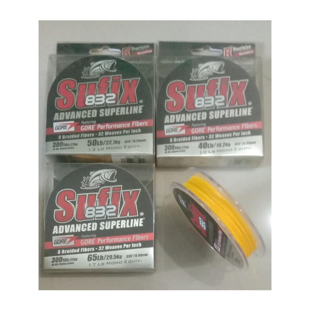 LINE / SENAR / KENUR PE SUFIX 832 300YDS YELLOW