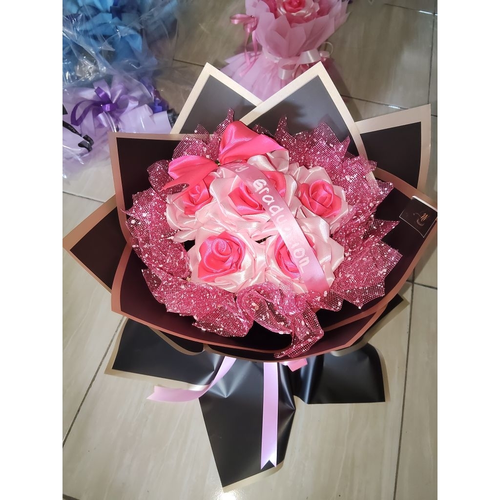 

buket pita satin 6 tangakai